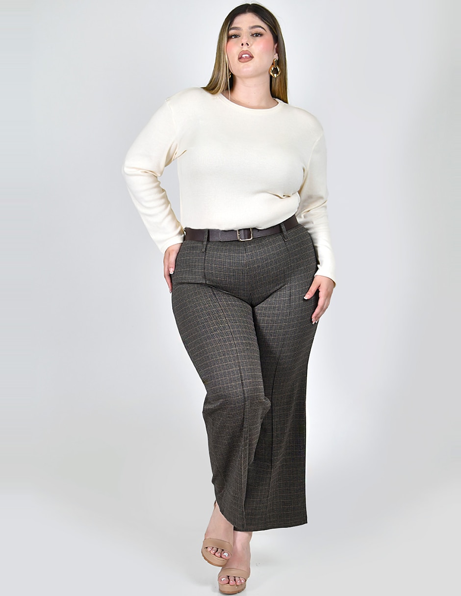 Pantalón regular recto para mujer 7