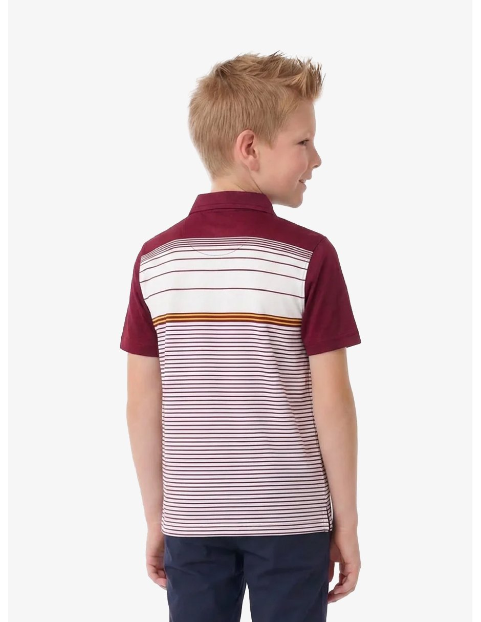 Playera tipo polo de algodón para niño 6