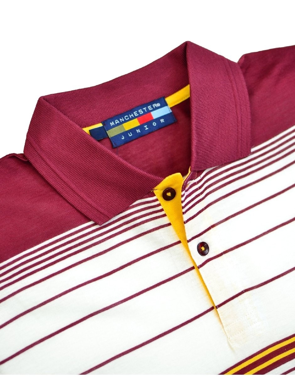 Playera tipo polo de algodón para niño