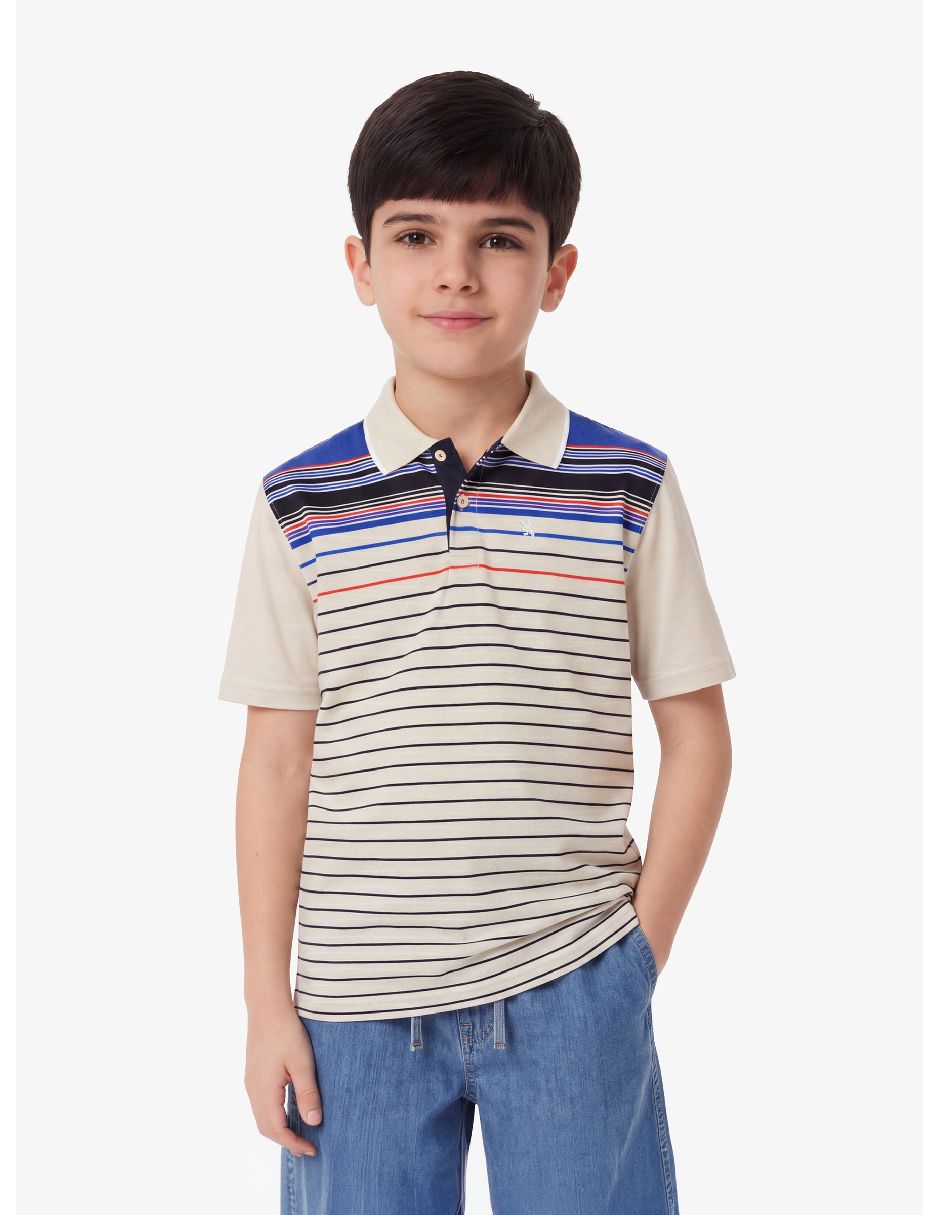 Playera tipo polo para niño