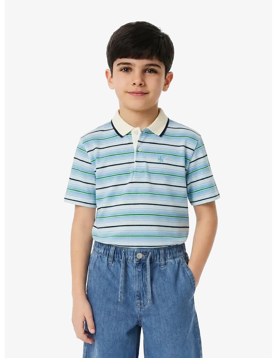 Playera tipo polo para niño Playera tipo polo para niño