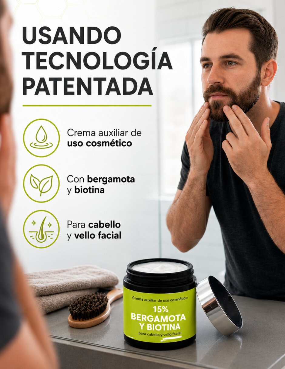 Tratamiento auxiliar en el crecimiento de cabello y barba anticaída 4
