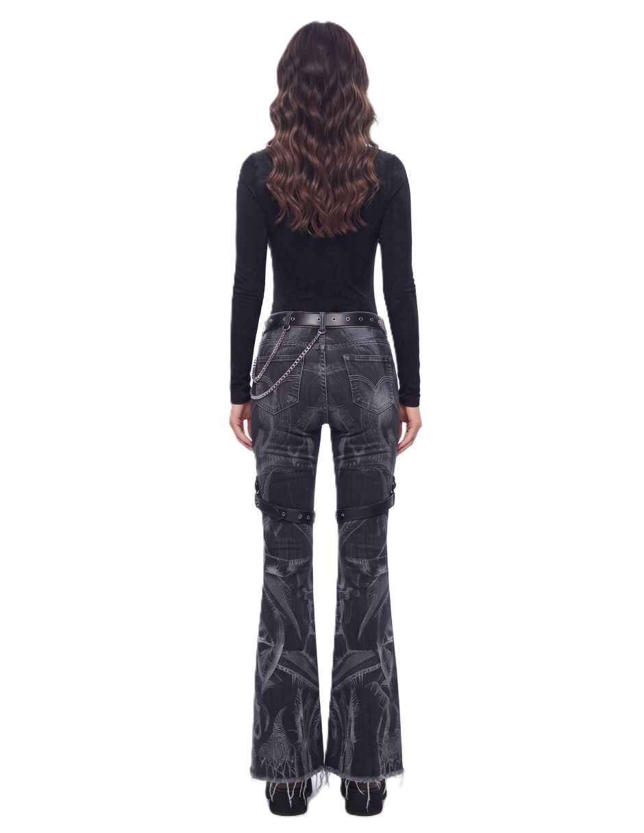 Jeans relaxed flare para mujer 5