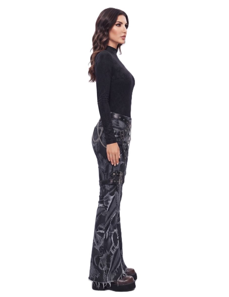 Jeans relaxed flare para mujer 3