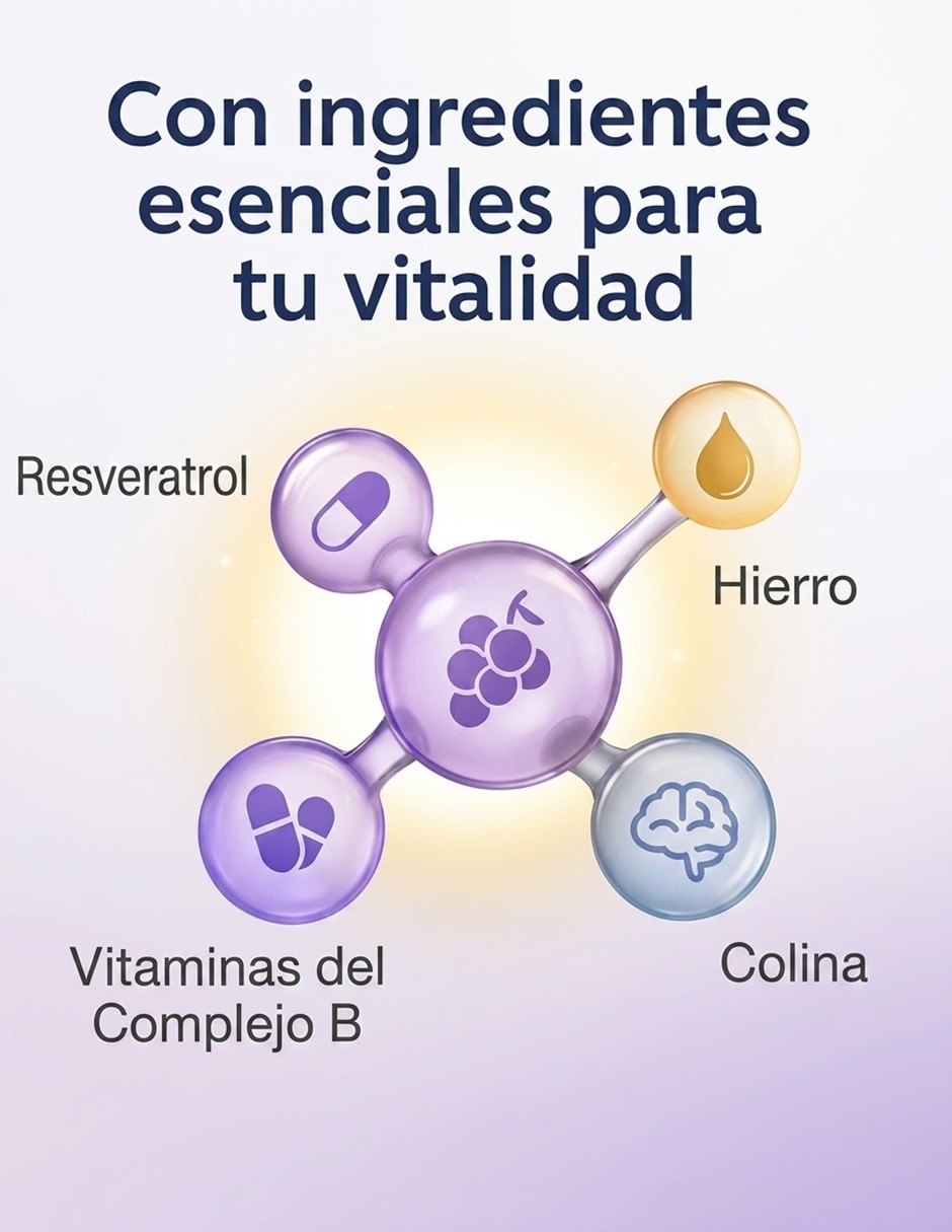 Solución Oral Resveratrol Hydrashot Vitality 240 ml uva 5