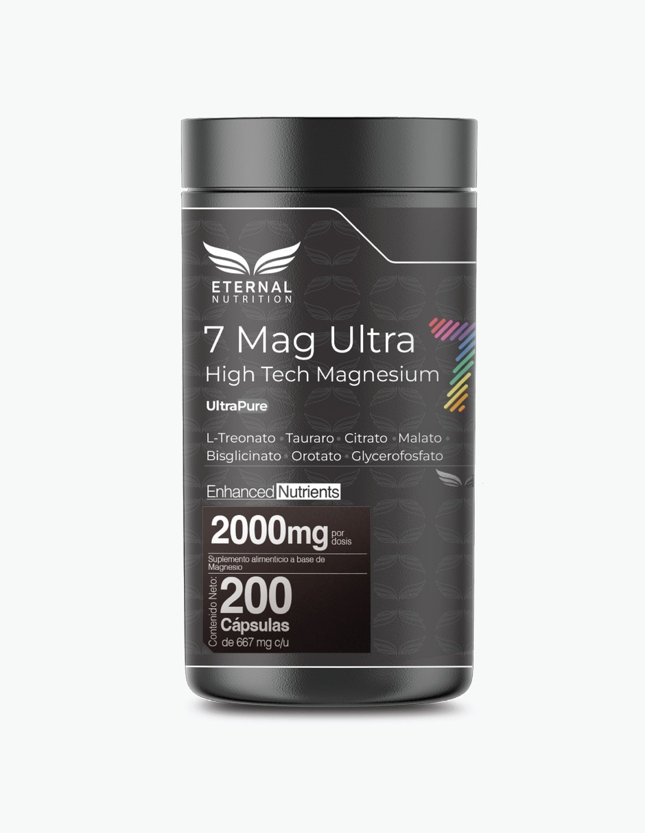 Seven Mag Ultra: Magnesio Complex 7 en 1, 200 Cápsulas - Cognición y Descanso Seven Mag Ultra: Magnesio Complex 7 en 1, 200 Cápsulas - Cognición y Descanso