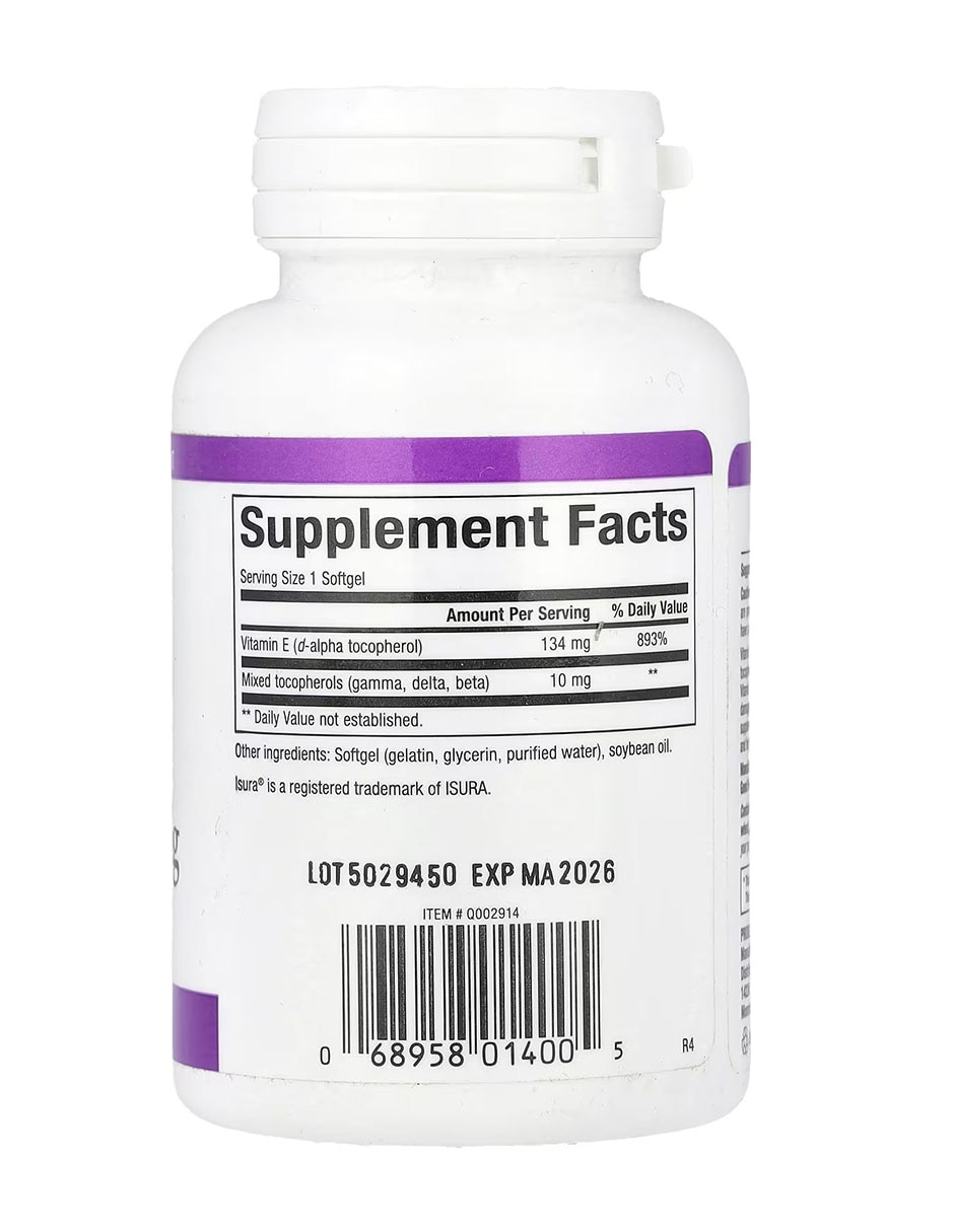 Vitamina E mixta 134 mg 200 UI 90 cápsulas