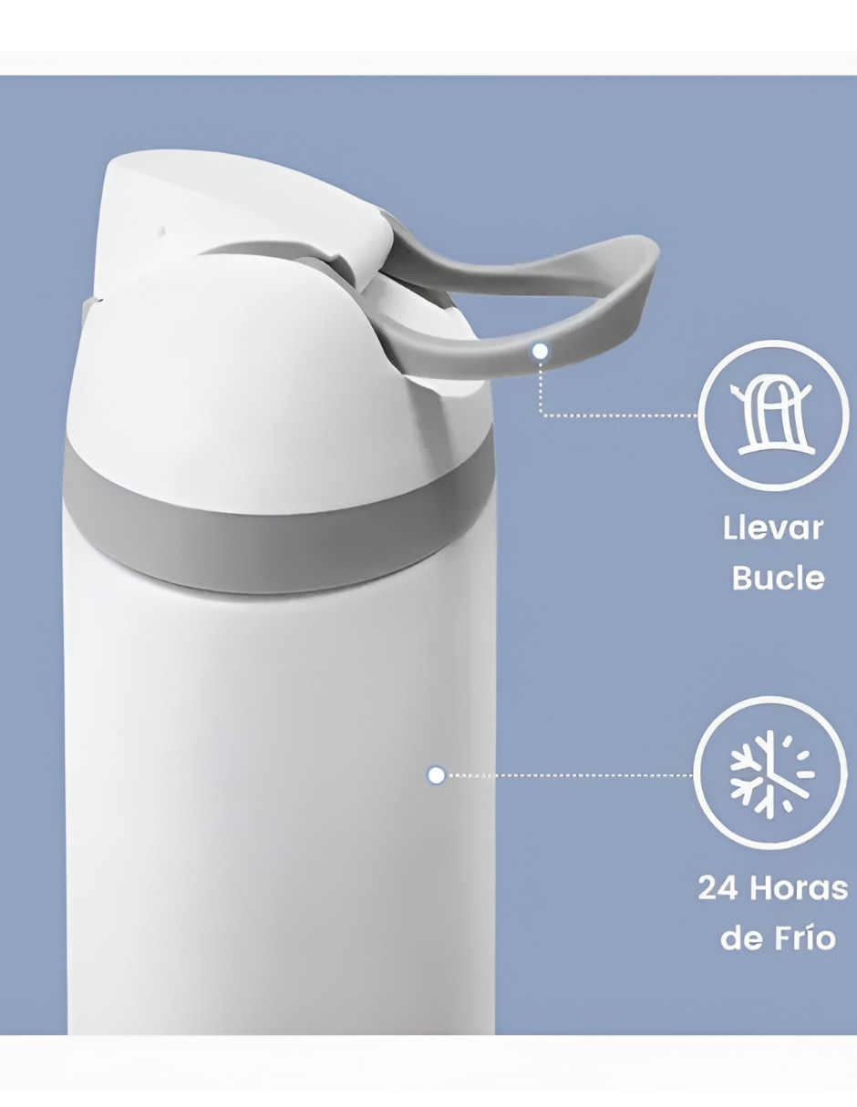 Termo de acero inoxidable con tapa flip top