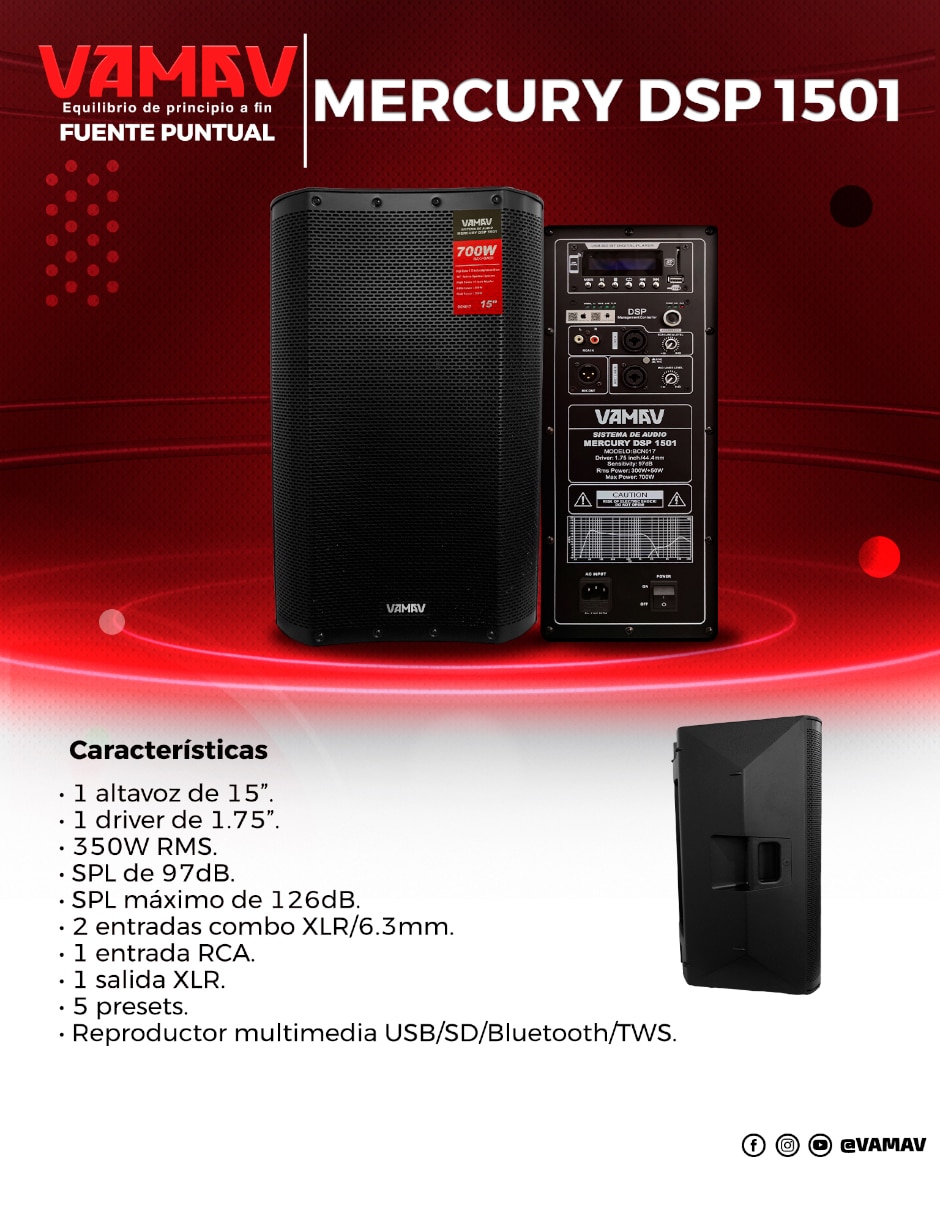 Sistema de audio Mercurydsp 1501 5