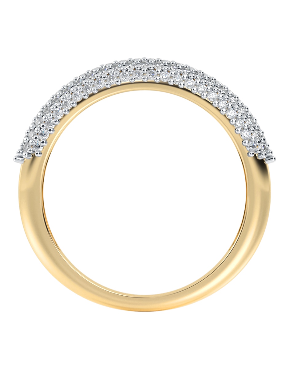 Anillo 10 k de oro zirconia brillante 4
