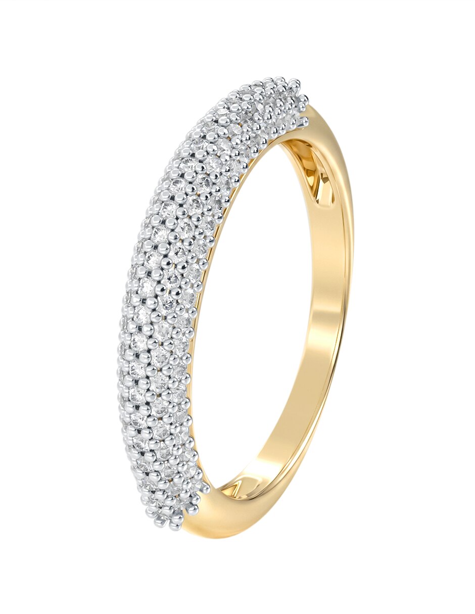 Anillo 10 k de oro zirconia brillante 3