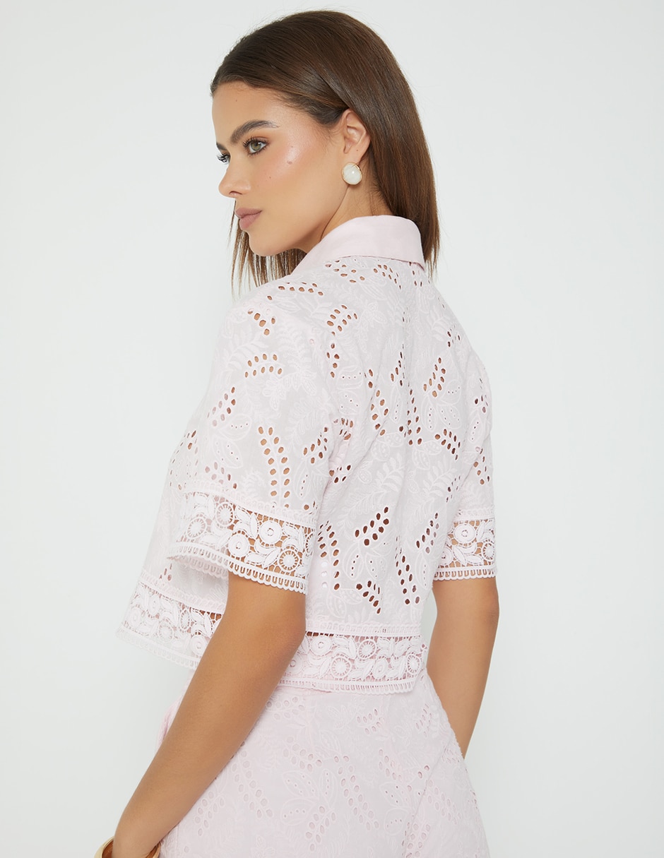 Blusa camisera puerto escondido manga Corta para mujer 3
