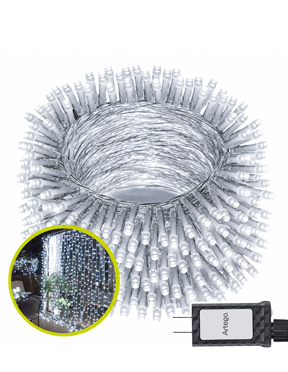 Serie luces led cable transparente quebec navidad quebec con 500 focos