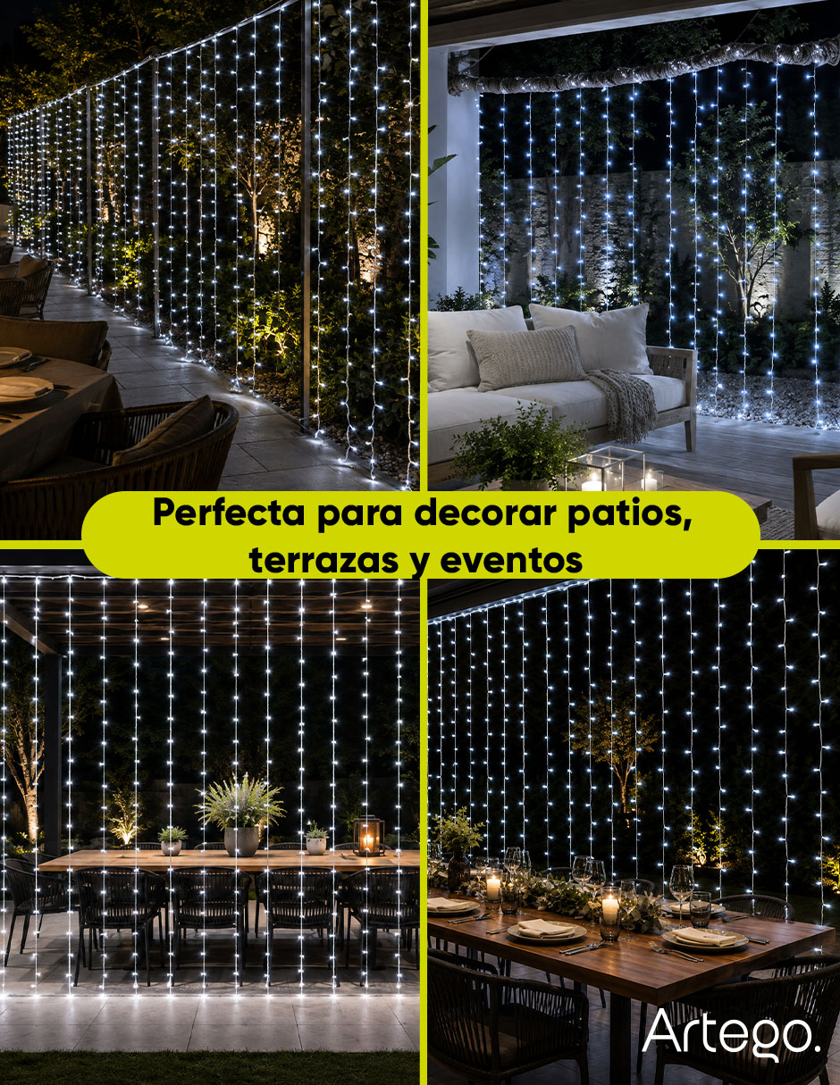Serie luces led cable transparente quebec navidad quebec con 500 focos 2
