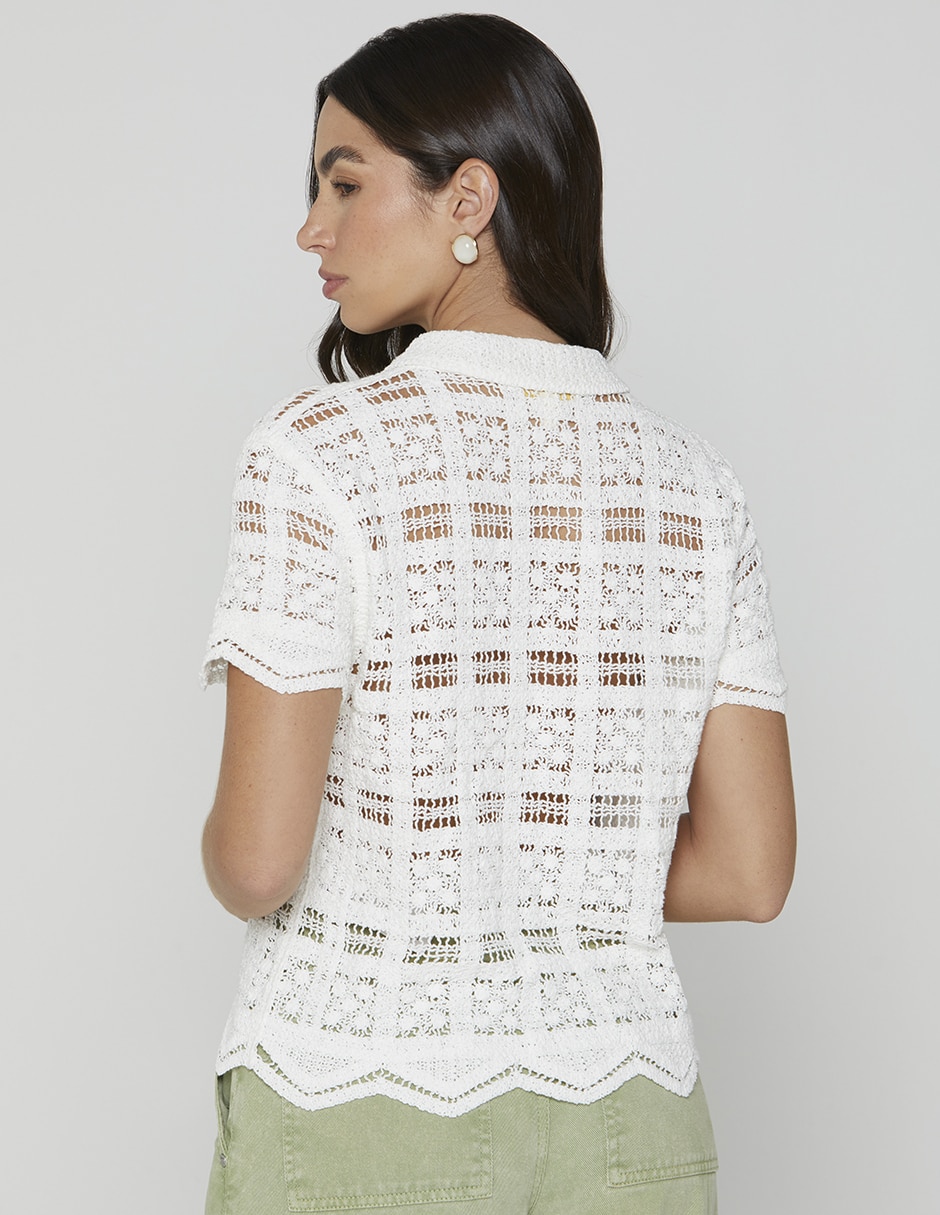 Blusa camisera brisas de verano manga Corta para mujer 4