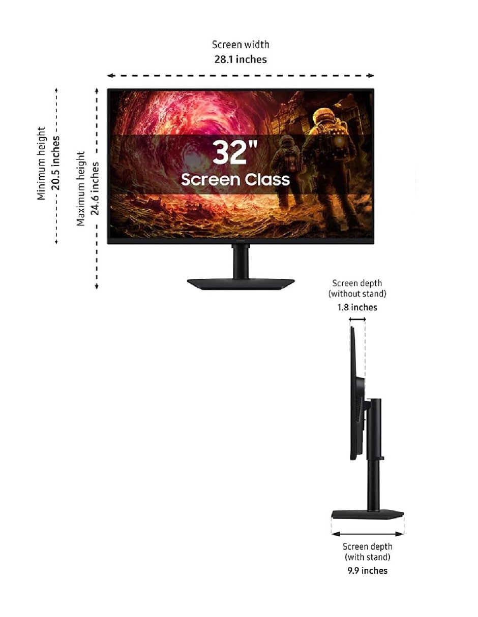 Monitor gamer ls32fg502enxza ips qhd 32 pulgadas s32fg502en 7