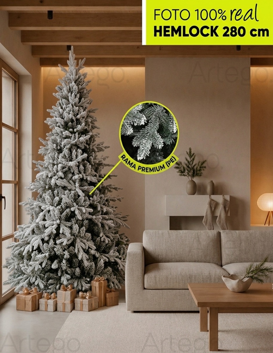 Árbol de navidad hemlock maleta de pvc 6