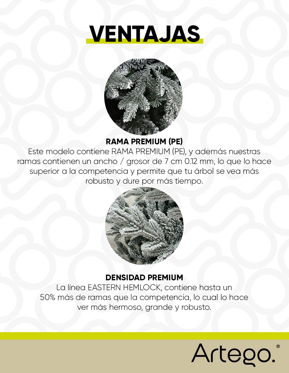 Árbol de navidad hemlock maleta de pvc 2