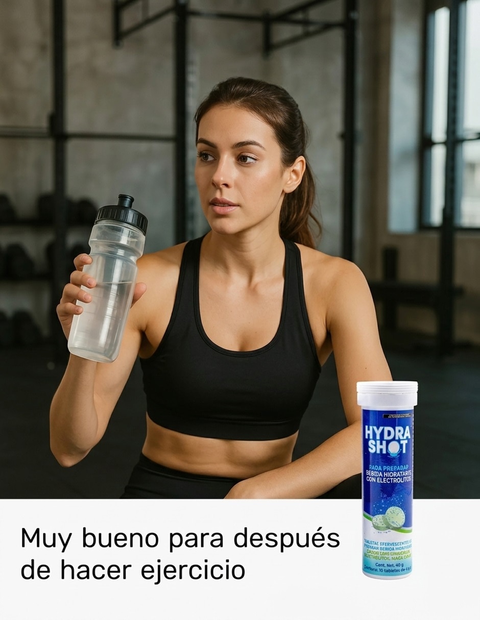 4 PACK - Hydrashot Tabletas Efervescentes Electrolitos Lima Limón (2) + Fresa (2) con DHM 1000 y Electrolitos sabor fresa y lima de 40 gr