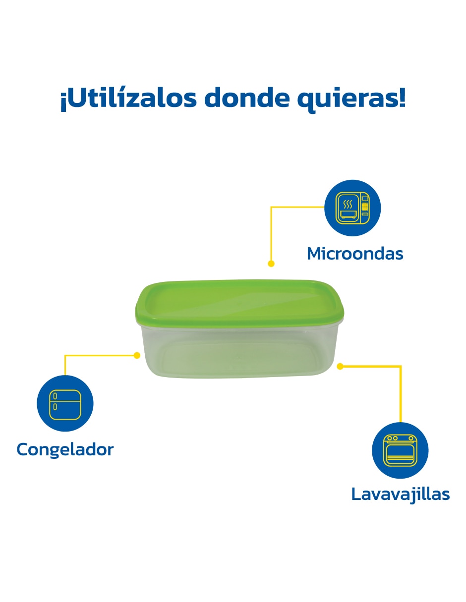 Kit de contenedores tuppers de plástico 7 piezas 5