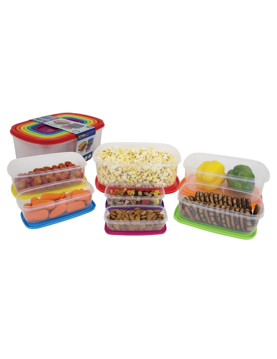 Kit de contenedores tuppers de plástico 7 piezas 4