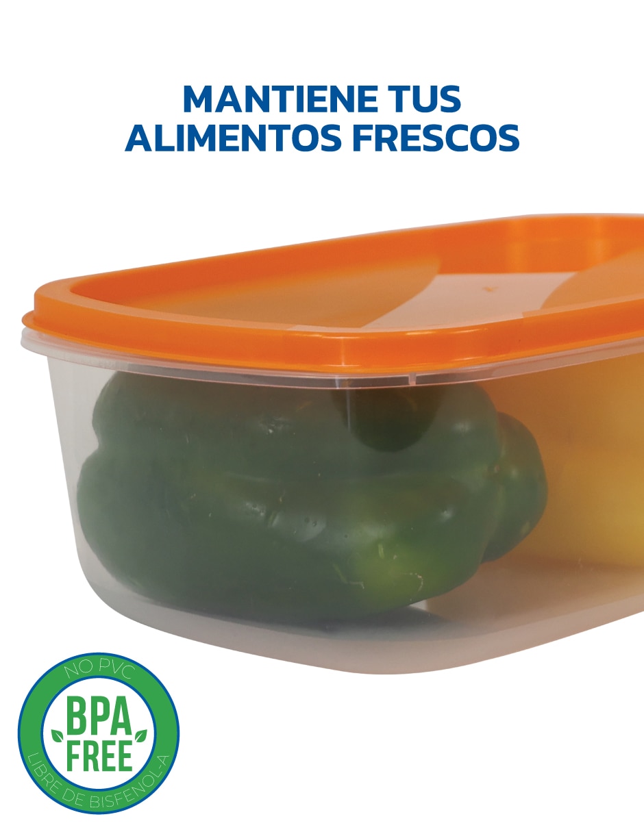 Kit de contenedores tuppers de plástico 7 piezas 2