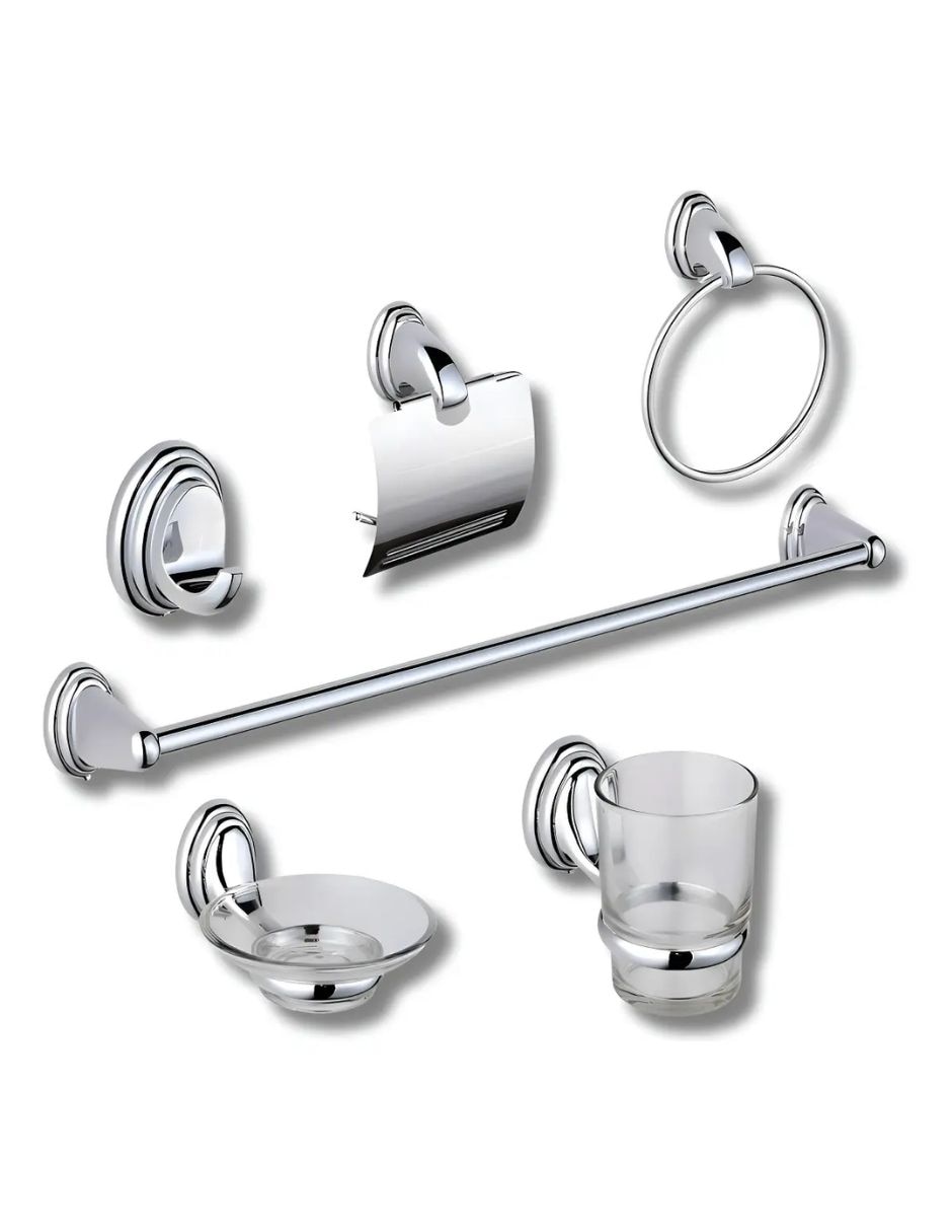 Juego de accesorios para baño de acero inoxidable 6 piezas