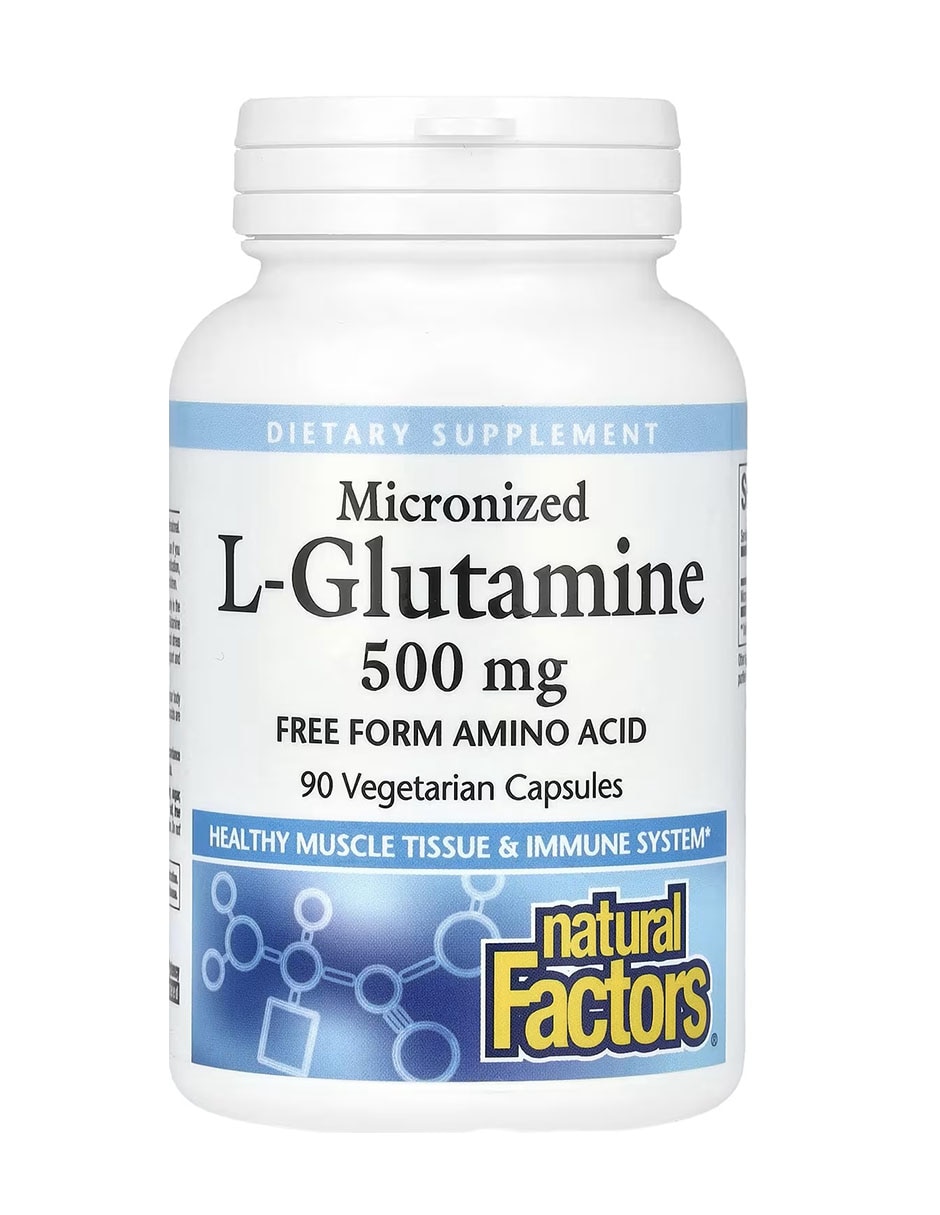 L-glutamina micronizada con L-Glutamina 90 cápsulas