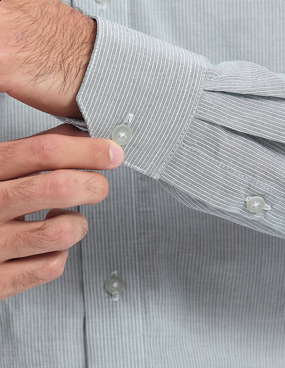 Camisa business casual manga larga para hombre 2