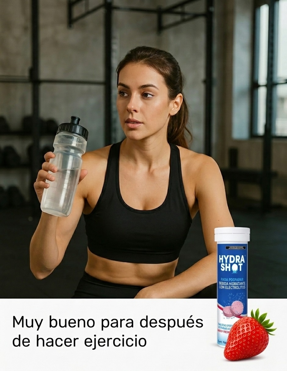 4 Pack - Hydrashot Tabletas Efervescente Electrolitos Fresa + Uva con DHM 1000