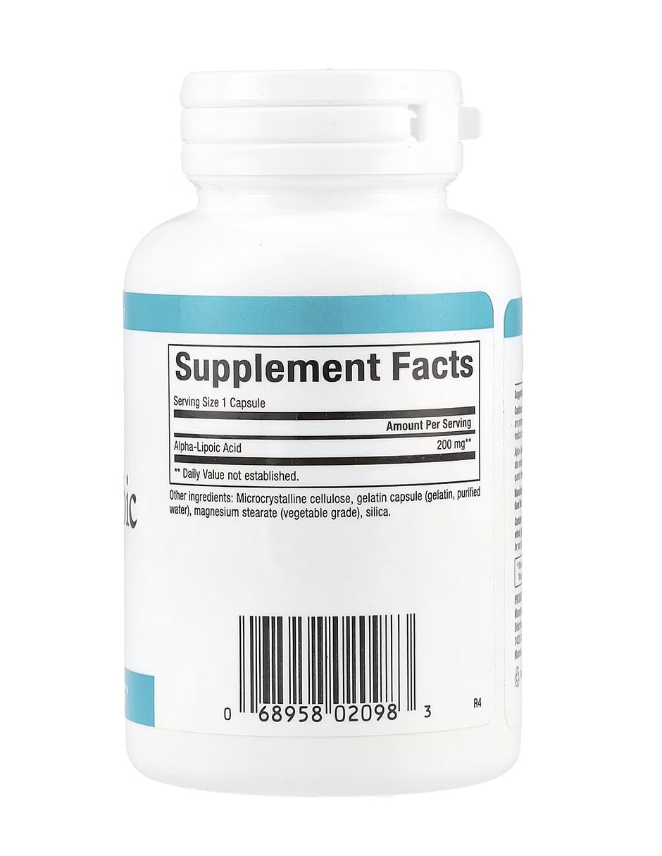 Ácido alfa-lipoico con Ácido Alfa Lipoico de 60 cápsulas