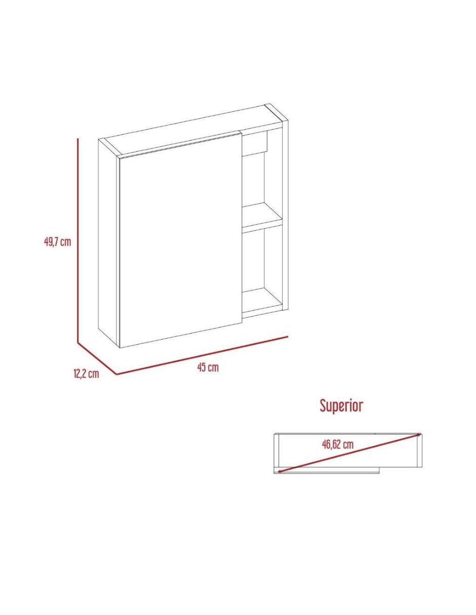 Gabinete superior armable de aglomerado y madera 8