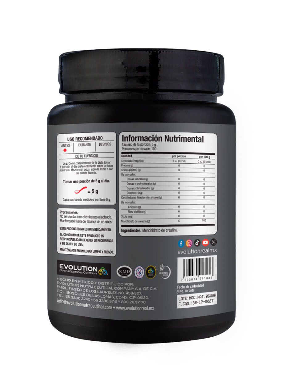 Combo Evolution Proteina Wp100 Chocolate + Creatina con proteína whey y creatina monohidratada sabor chocolate de 2 Kg