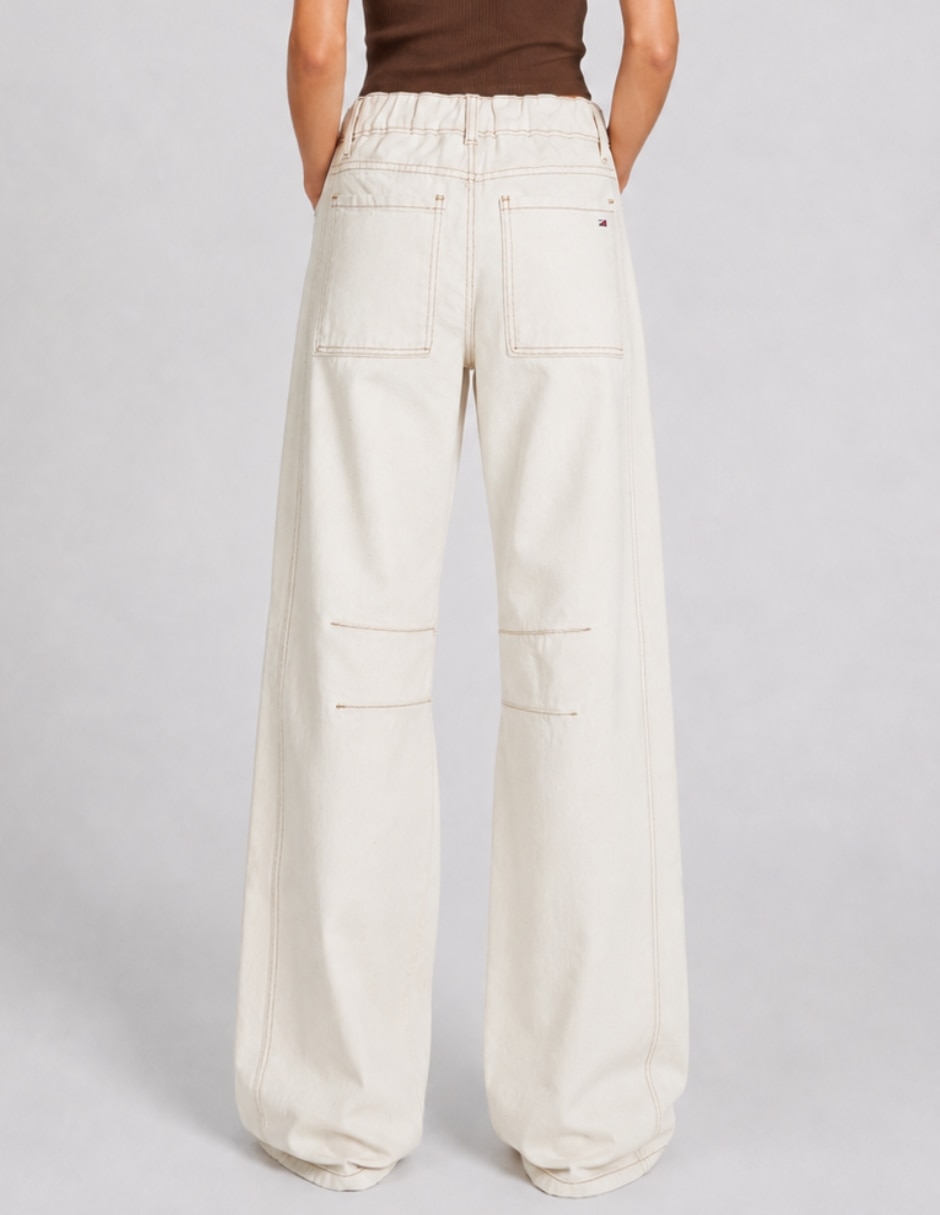Jeans barrel cintura alta para mujer 5