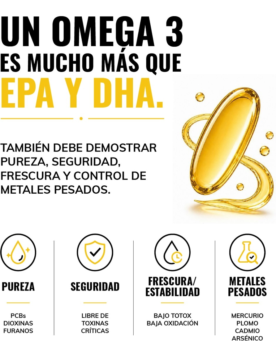 Omega 3 Ultra Puro aceite de pescado de 180 cápsulas