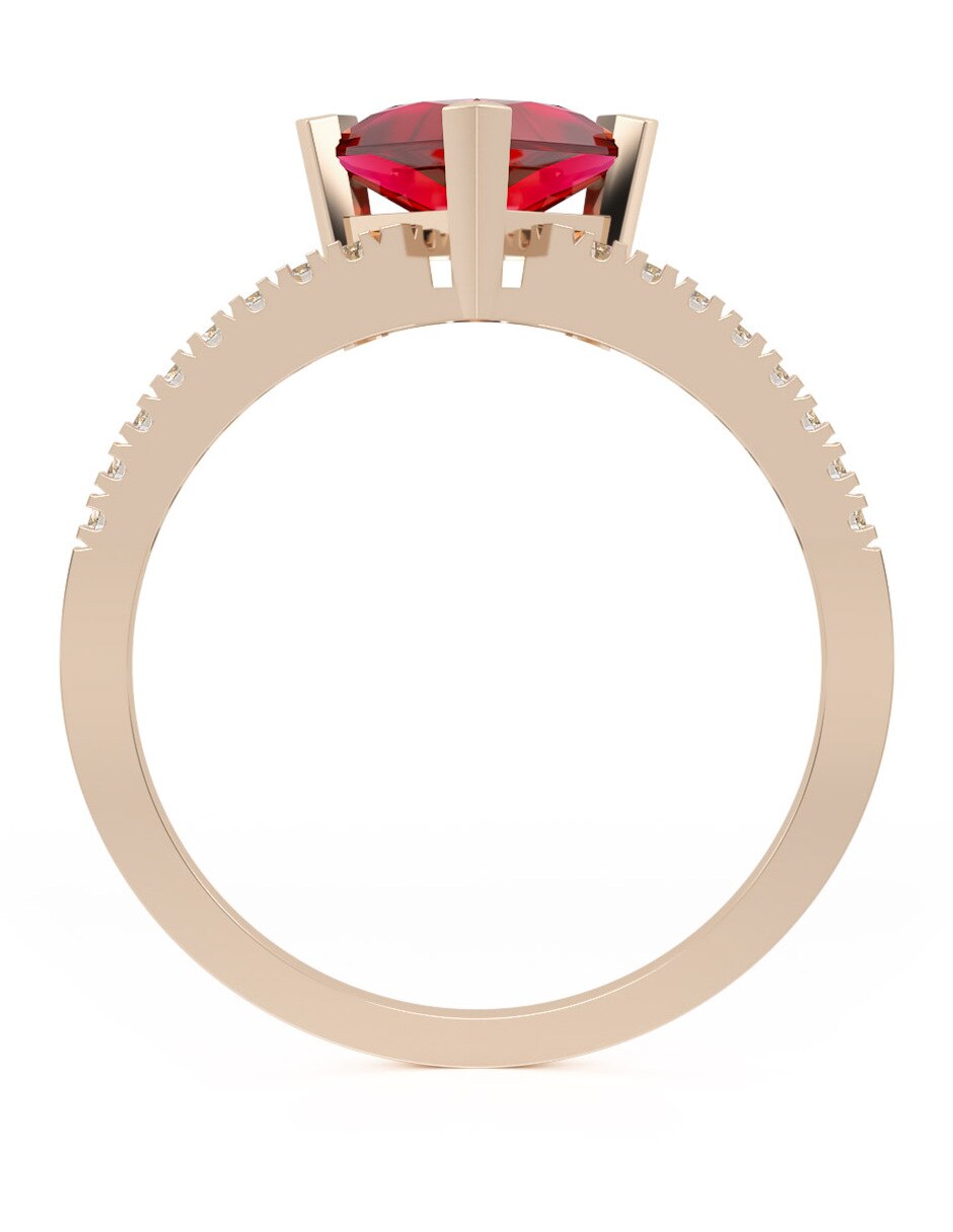 Anillo de compromiso de oro 10 k 3