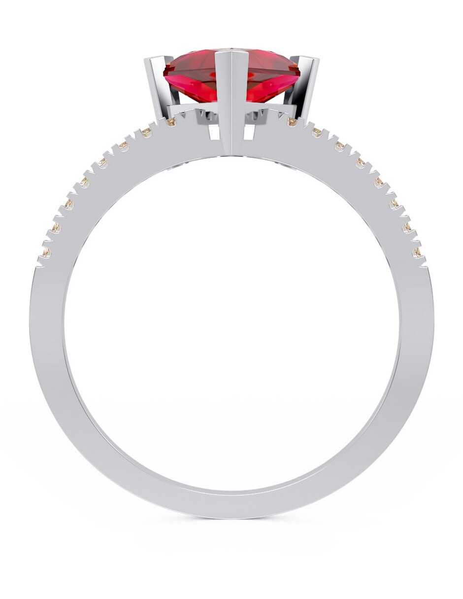 Anillo de compromiso de oro 14 k 3