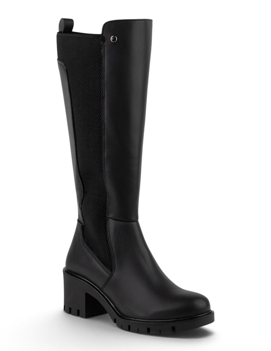 Bota chelsea abajo de la rodilla charlotte black para mujer Bota chelsea abajo de la rodilla charlotte black para mujer