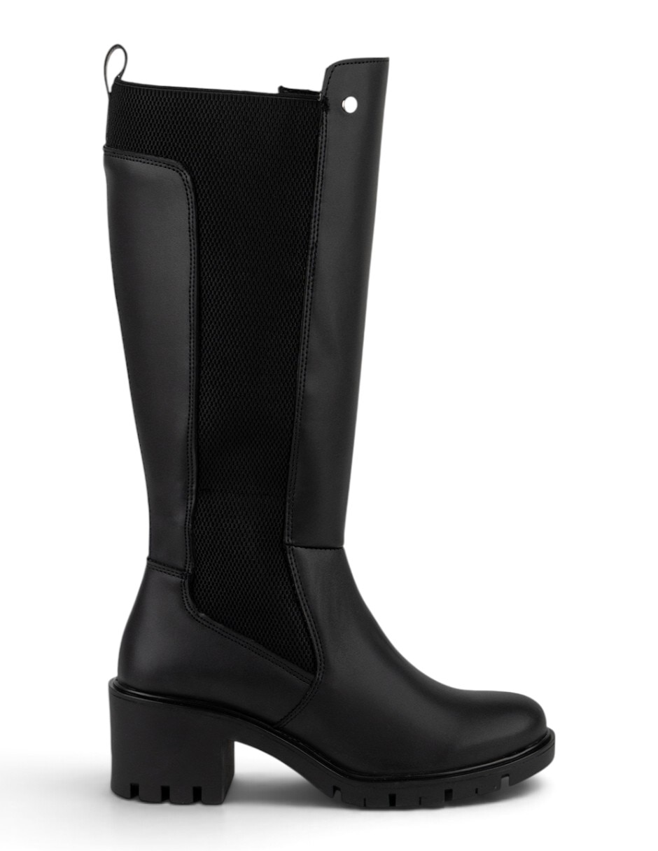 Bota chelsea abajo de la rodilla charlotte black para mujer 5