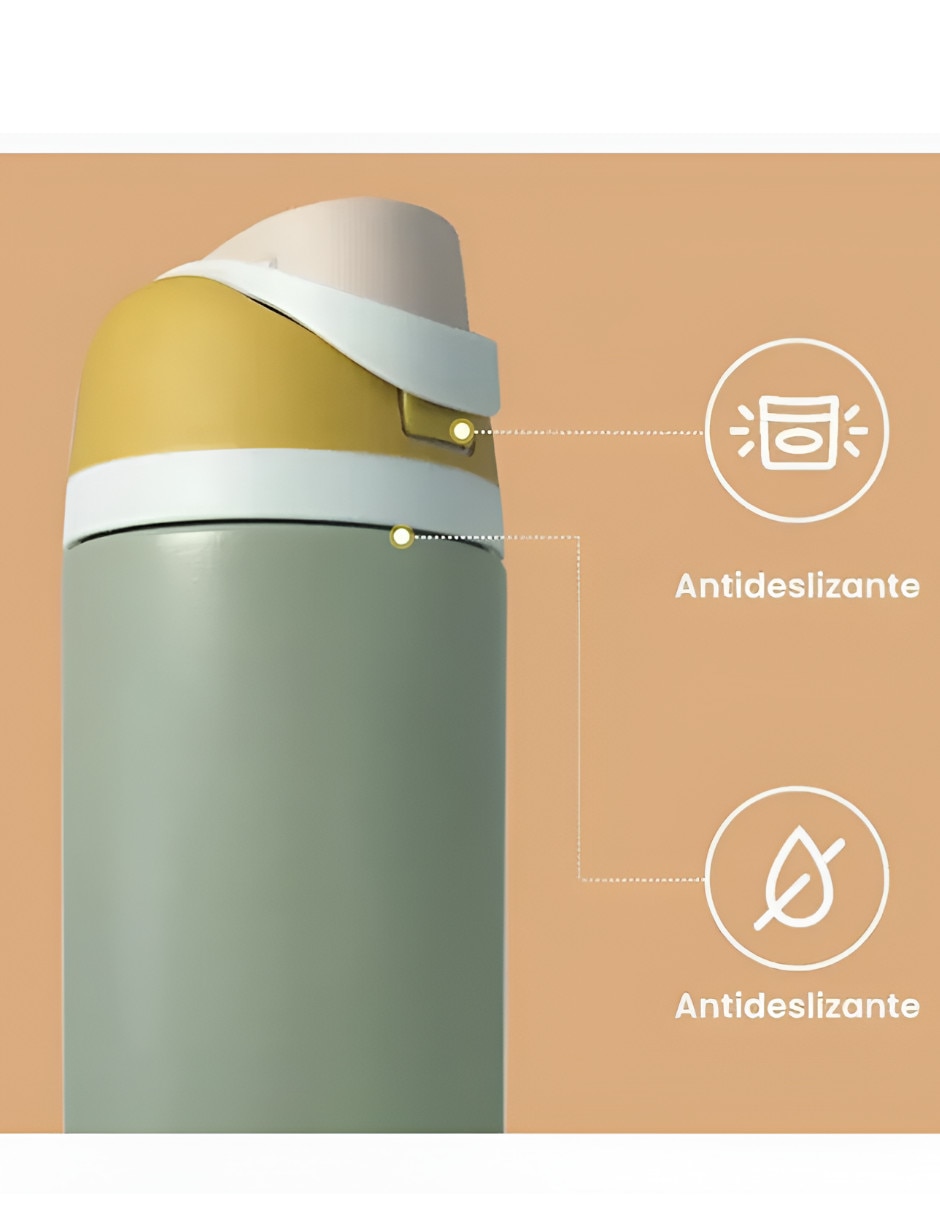 Termo de acero inoxidable con tapa flip top