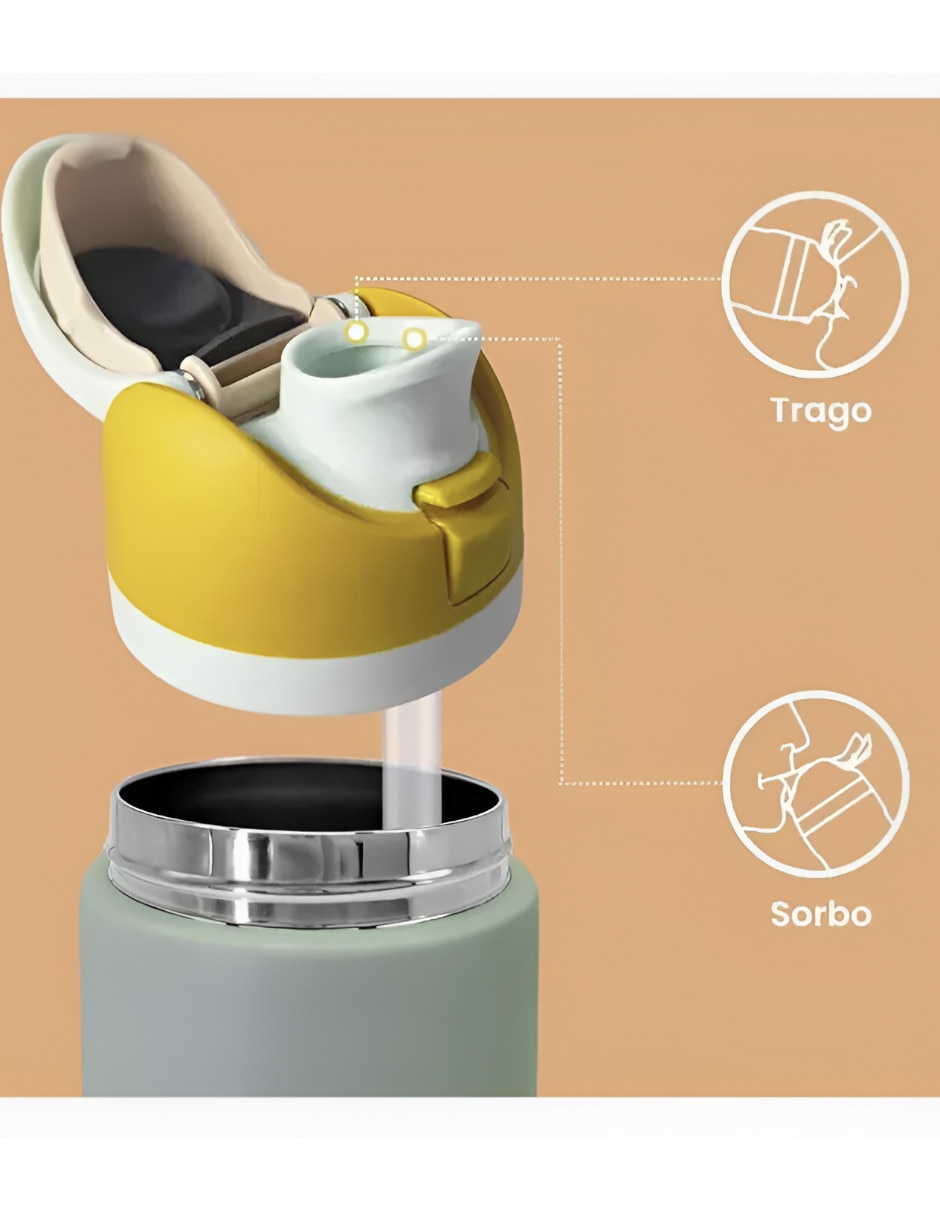 Termo de acero inoxidable con tapa flip top