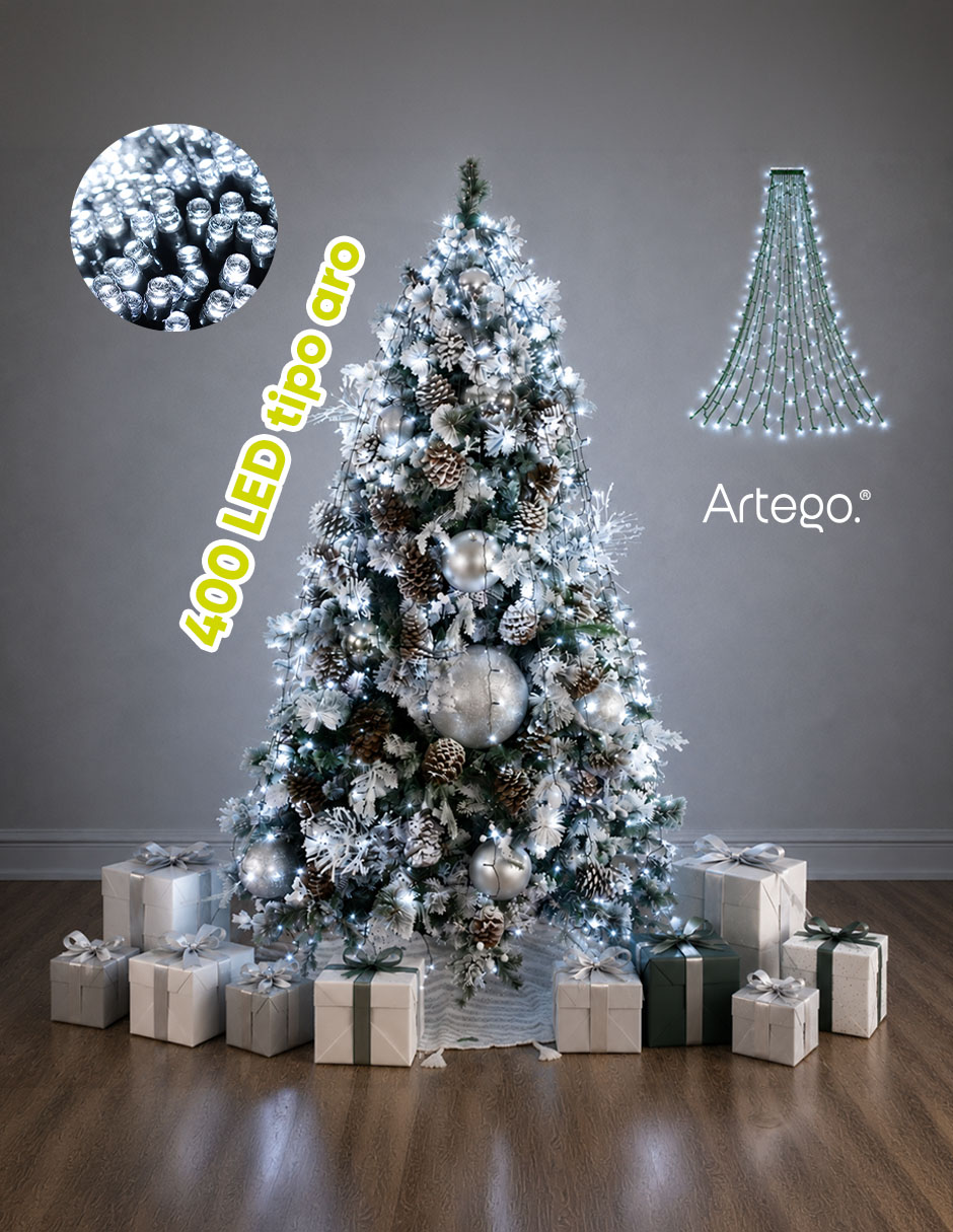 Serie luces Led luz blanca astral con 400 focos