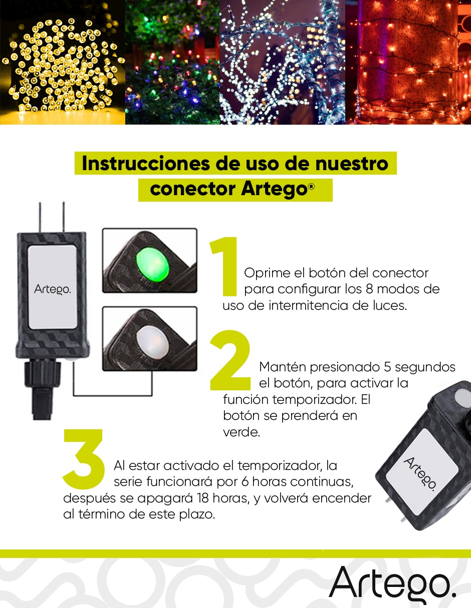 Serie luces Led luz blanca astral con 400 focos 3
