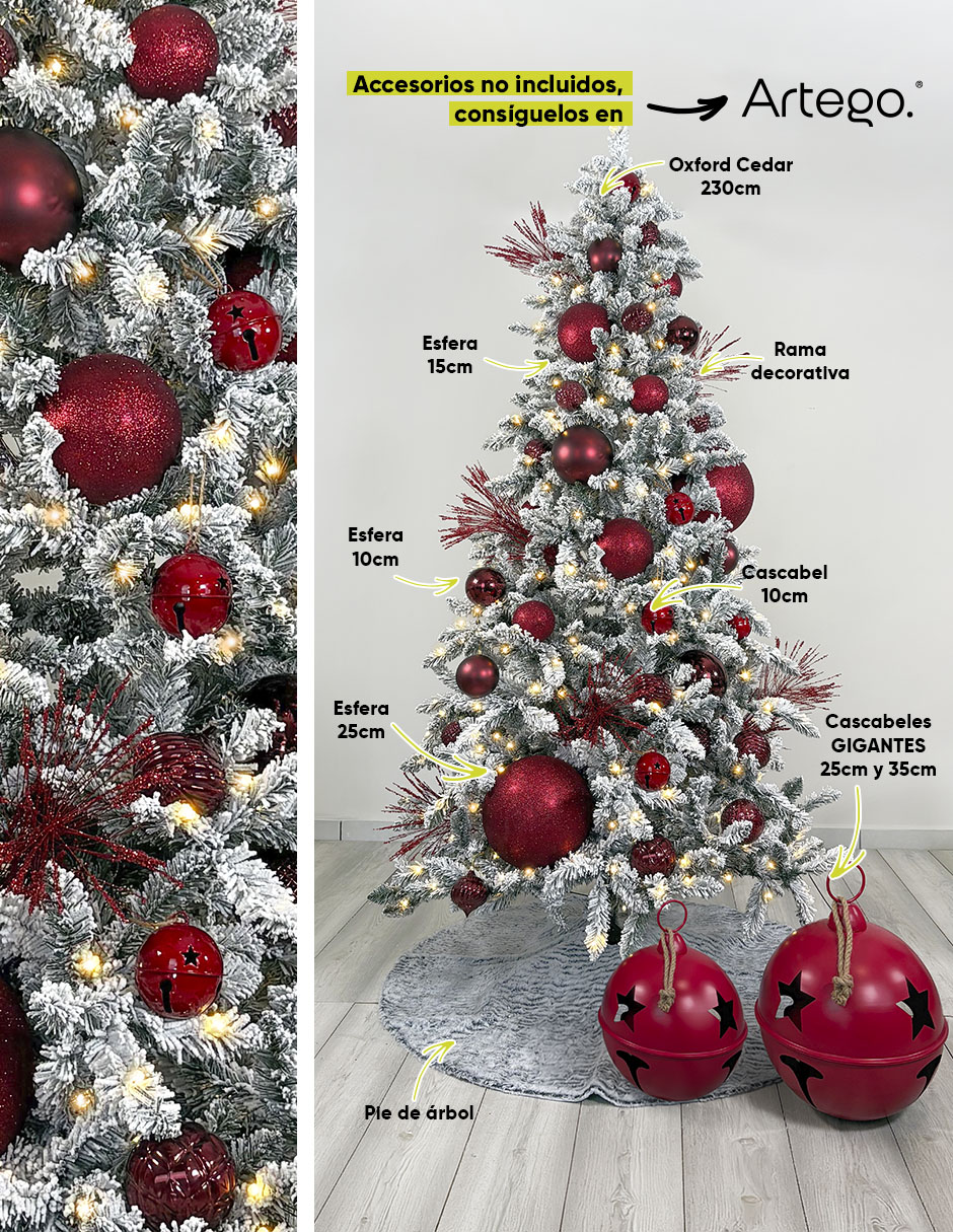Árbol de navidad Oxford Cedar Premium con 400 luces 7