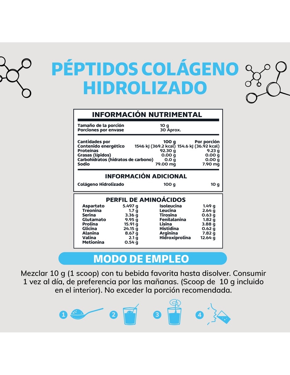 Peptidos de colageno de 300 g