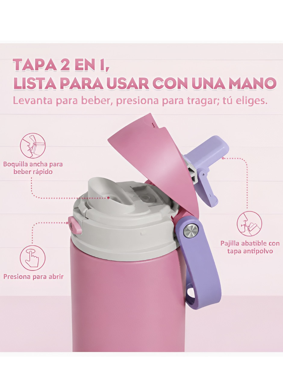 Termo de acero inoxidable con tapa flip top 2