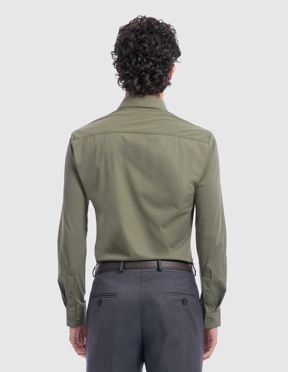 Camisa formal manga larga para hombre 5