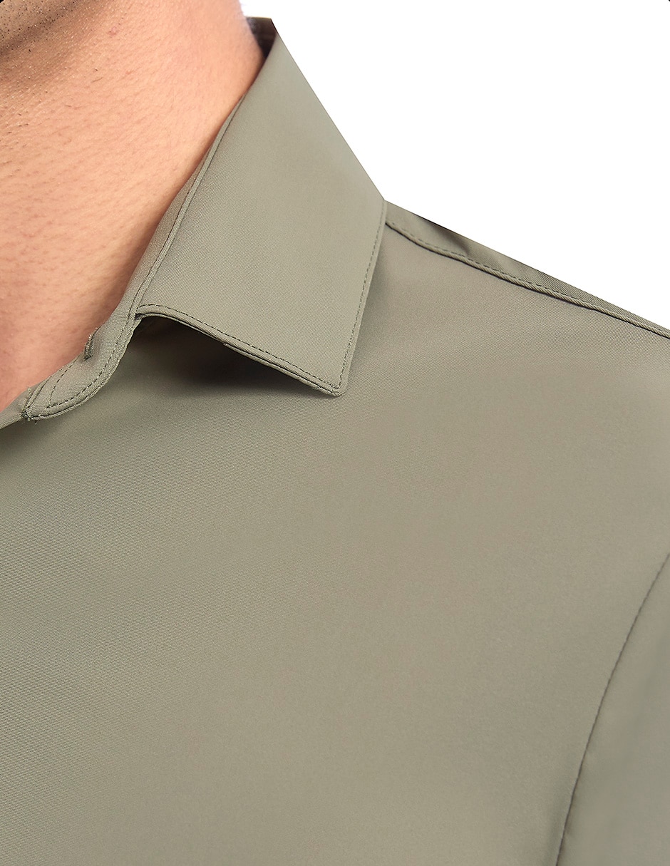 Camisa formal manga larga para hombre 2