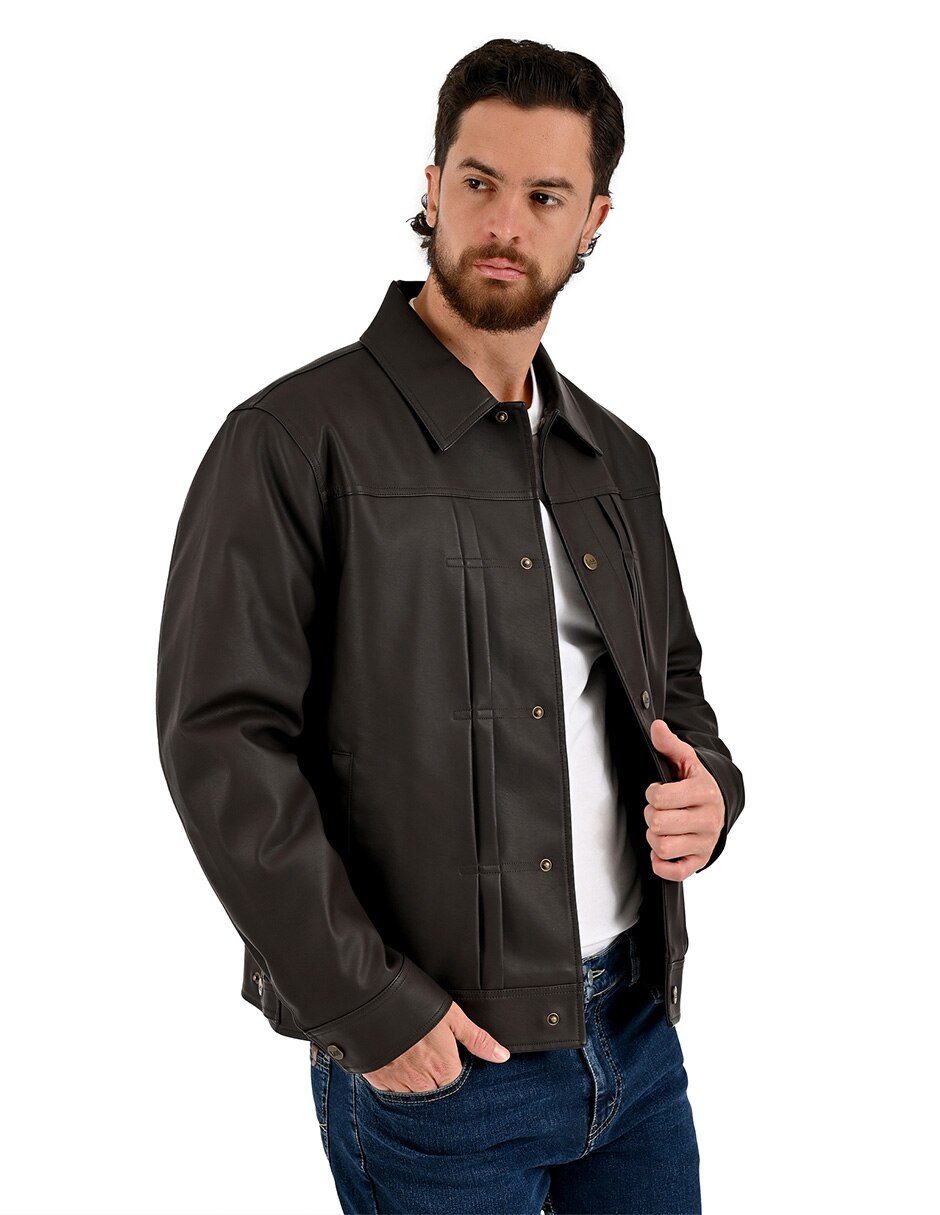Chamarra casual con bolsillos para hombre 4