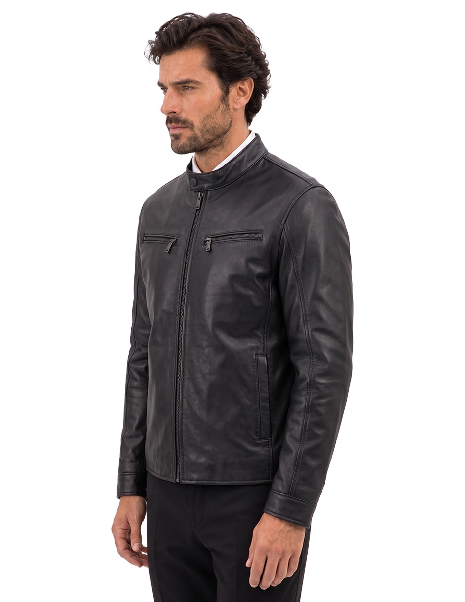 Chamarra casual con bolsillos para hombre 4